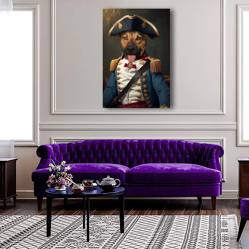 The Commander  Military Hero Custom Pet Portrait